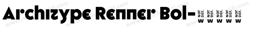 Architype Renner Bol字体转换